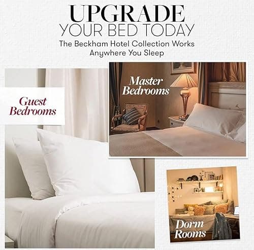 Beckham Hotel Collection Bed Pillows Standard/Queen Size Set of 2 - Original Soft Down Alternative Pillow for Sleeping - Soft Support for Back, Stomach or Side Sleepers 9