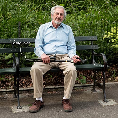 Medical King Walking Cane for Men & Women - Special Balancing Stick With 10 Adjustable Heights - Self Standing, Folding, Portable, Collapsible, and Comfortable 5