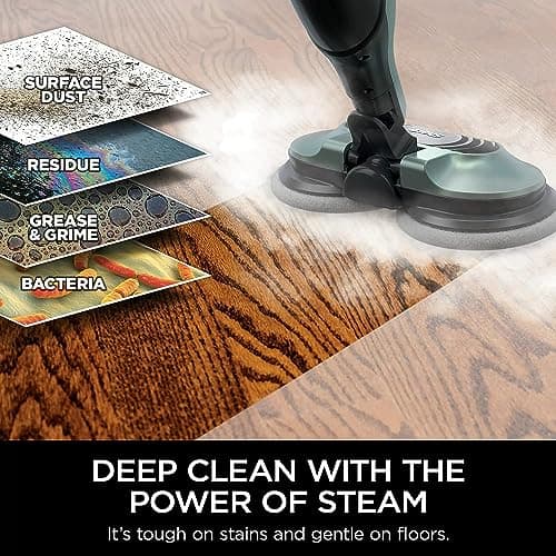 Shark S7000AMZ Steam & Scrub All-in-One Scrubbing and Sanitizing Hard Floor Steam Mop, Pure Water (Renewed) 8