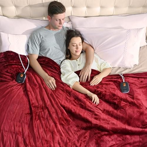 Bearhug Electric Blanket King Size 100x90 Inches, Heated Blanket with 10 Heat Settings & 0.5-12H Auto Shut-Off, Machine Washable Heating Blanket, Ultra-Soft Gift Idea for Christmas