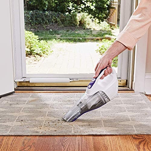 BLACK+DECKER dustbuster QuickClean Pet Cordless Handheld Vacuum with Motorized Upholstery Brush, White (HLVB315JP07) 7