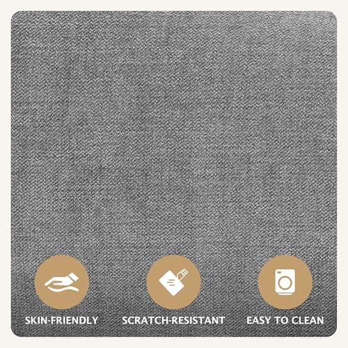 Weture Swivel Rocker Recliner Chair with Heat and Massage, 360 Degree Swivel Rocking Single Sofa with Cup Holders and USB Port, Big Oversized Recliner Chair for Living Room (Fabric, Light Grey) 9