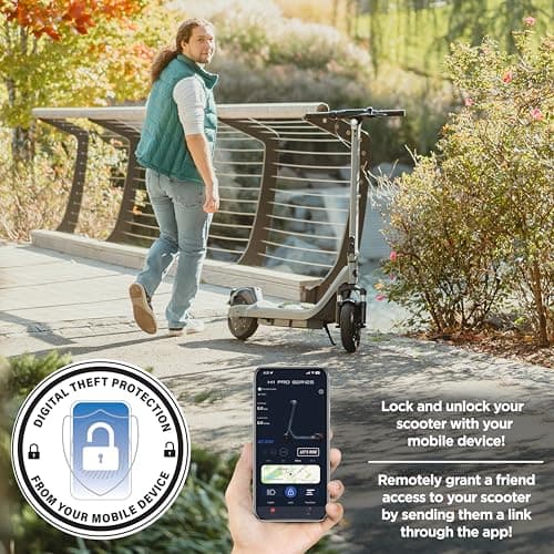 H-1 Pro Series Ace R350 Foldable Electric Scooter with 350W Brushless Motor, 16 mph Max Speed, 10” Self-Sealing Tubeless Tires, and 20 Mile Range Commuter Scooter for Adults & Teens 6