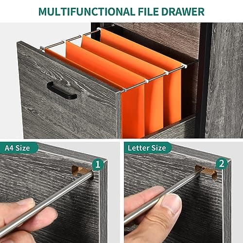 YITAHOME U Shaped Desk with Power Outlets & LED Lights, 79" Reversible L Shaped Desk with Drawers, Corner Computer Desk Office Desk with Monitor Stand & Storage Shelves, Grey 7