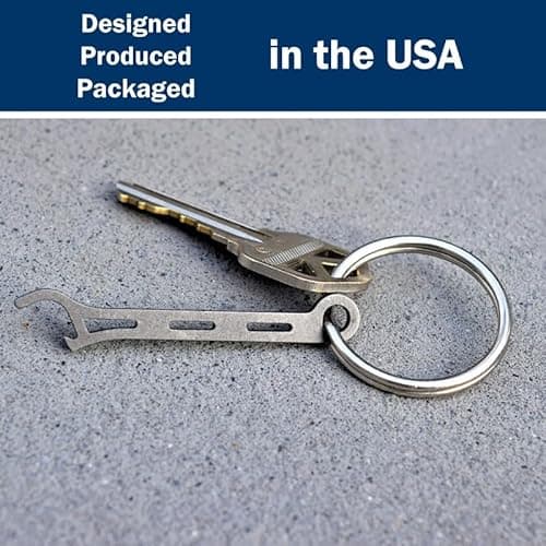 Gear Infusion Brew Soldier Bottle Opener - Thin Titanium Bottle Opener with Key Ring - Made in the USA (Sandblasted) 3