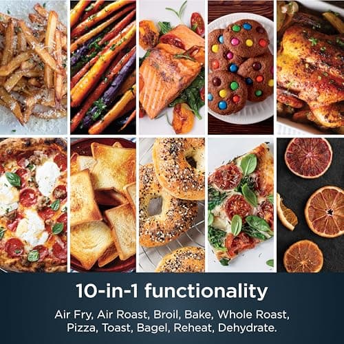 Ninja Air Fryer & Toaster Oven | Prestige Smart XL Countertop Oven | Bakes up to 20 Cookies, Fits up to a 12lb Turkey | Pizza, Toast, Bake, Air Fry & Reheat | 1800 Watts | Stainless Steel | DT501​ (Renewed) 6