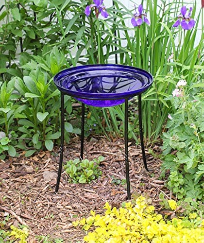 Achla Designs FB-14 Ring Wrought Iron Metal Plant birdbath Bowl Stand Flowerpot Holder, Black 5