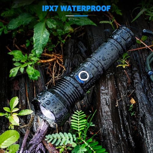 KINGCAESAR Flashlights High Lumens Rechargeable, 2 Pack 90,000 Lumens Super Bright Flashlight, 5 Modes LED Flashlight, IPX7 Waterproof Powerful Flash Light for Home, Outdoor Activities 7