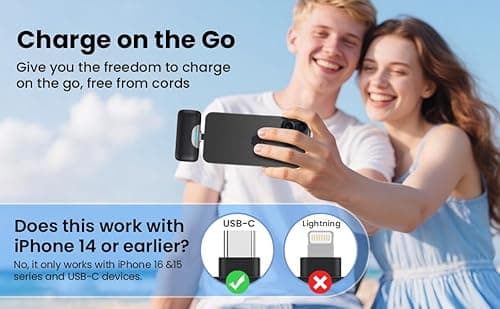 Mini Portable Charger for iPhone 17/16/15 Series,Upgraded 5500mAh PD Fast Charging USB-C Power Bank,Travel Pocket Size Portable Phone Charger for iPhone17/17Pro/17Pro Max/Air/16/15,Samsung,Android etc 9