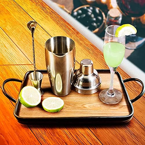 WPHUAW 24oz Cocktail Shaker Bar Set-Professional Margarita Mixer Drink Shaker Professional Stainless Steel Bar Tools Built-in Bartender Strainer for Martini Kit 5