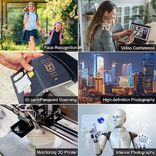 MMlove 8K USB Camera 48MP Webcam 4K 30FPS High Speed Autofocus Lightburn Camera with 70 Degree No Distortion Lens Industrial Security Wabcam for Skype/Zoom/FaceTime/Hangouts,PC/Laptop/Raspberry Pi 8