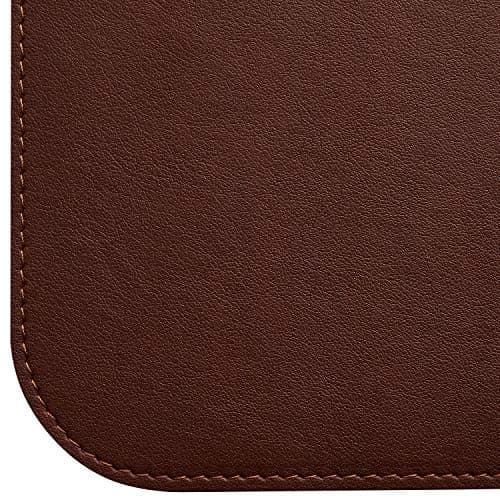 Gallaway Leather Desk Mat, Office Writing Desk Pad, Large 36" x 17" Dark Brown, for Top of Desks, Gift Ready Elegant Computer Desk Cover Protector PU Leather 9