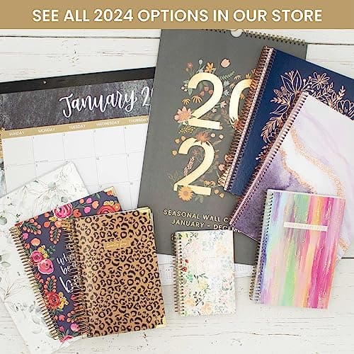 HARDCOVER bloom daily planners 2024 Calendar Year Day Planner (January 2024 - December 2024) - Passion/Goal Organizer - Monthly & Weekly Inspirational Agenda Book - 5.5" x 8.25" - Embroidery, Navy 7