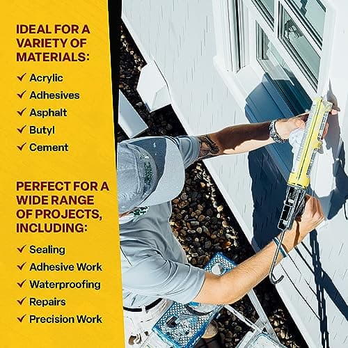 Dripless ETS2000 Ergo Composite Caulk Gun | Dripless Caulking Gun for 10 oz Cartridges or Tubes | Lightweight Body | 12:1 Thrust Ratio | Pro Painter Preferred | 2 Pack 5