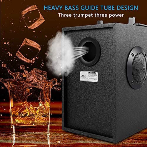 TAMPROAD Bluetooth Speaker, 11W Portable Wireless Speaker with Subwoofer, LED Lights, FM Radio, Remote Control, Booming Bass, MP3 Player Powerful Speakers Suitable for Travel, Indoor and Outdoor 8