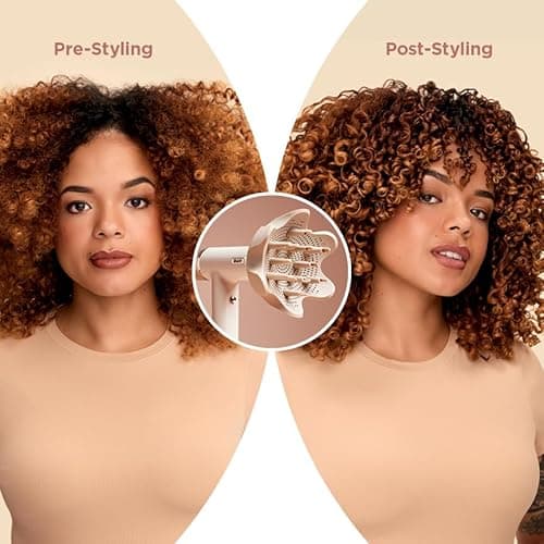 Shark Hair Dryer SpeedStyle RapidGloss Finisher and High-Velocity, Ionic Hair Blow Dryer with IQ Speed Styling and Drying Suite, No Heat Damage, Best for Curly and Coily Hair, Silk, HD332 10