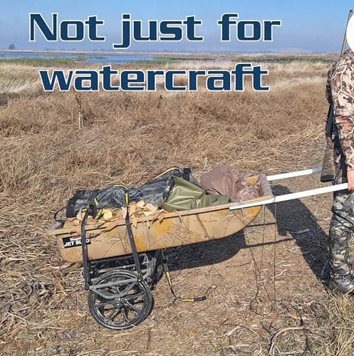 Suspenz Kayak Canoe Transport Cart, All-Terrain Super Duty Trolley Carrier with No-Flat Airless Wheels and Kickstand, 350 lb Load Capacity, Black (22-9908) 6