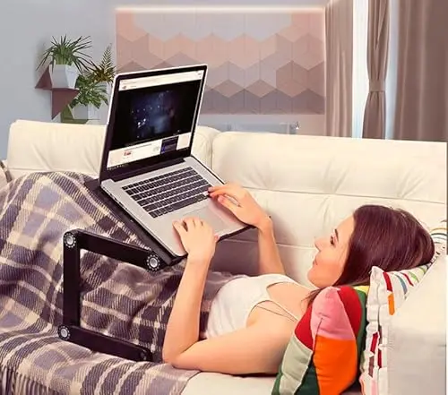 WorkEZ Adjustable Laptop Stand for Desk, Adjustable Height Laptop Stand, Ergonomic Foldable Portable PC Holder, Computer Riser, Home Office Supplies 10