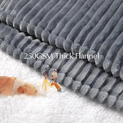 SNUGSUN Heated Blanket Throw Size, Soft and Cozy Electric Heating Blanket for Bed, Automatic Safety System 6 Heating Levels & 4 Hours Auto-Off, 50" x 60" Dark Grey 7