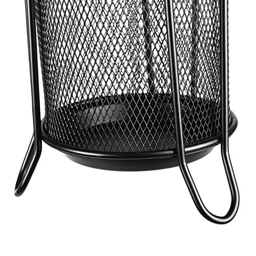 Mind Reader Umbrella Stand, Walking Cane Rack, Wrapping Paper Holder, Entryway, Metal Mesh, 5.5"L x 5.5"W x 20.5"H, Black 8