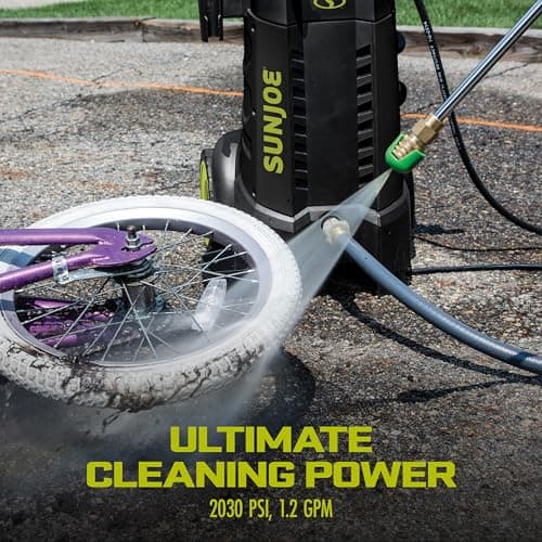 Sun Joe Electric Pressure Power Washer w/ Dual Soap Tanks, 2030 PSI (PWMA Certified), 1.76 GPM, 14.5-Amp Motor - Heavy-Duty Cleaning Machine for Patios, Decks, Sidewalks & Cars, SPX3001 8