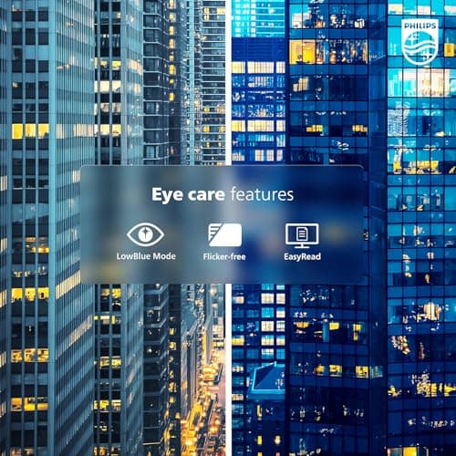 Philips 221V8LB 22 inch Class Thin Full HD (1920 x 1080) Monitor, 100Hz Refresh Rate, VESA, HDMI x1, VGA x1, LowBlue Mode, Adaptive Sync, 4 Year Advance Replacement Warranty 5