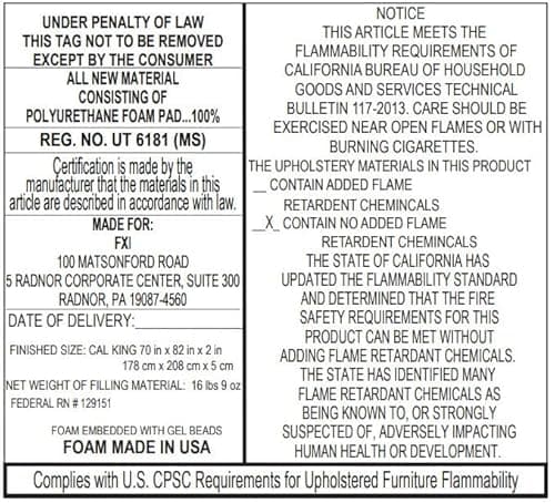 Amazon Basics Alternative Latex Queen Mattress Topper, Cooling Gel-Infused, CertiPUR-US Certified, 3 Inches, Blue 5