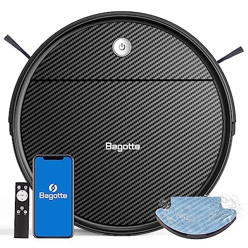 Robot Vacuum and Mop Combo, Automatic Vacuum Robot Powerful Suction, Zigzag Cleaning, Self Charging, Ideal for Pet Hair, Hard Floors, Wood Floors, Carpets, 550ml Dustbin, App/Remote/Alexa Control