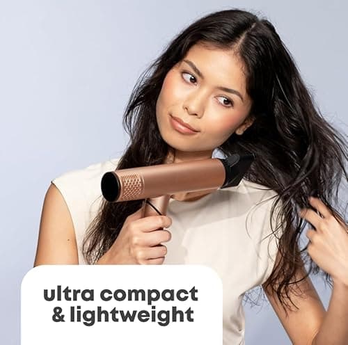 FusionHeat Dual Voltage Travel Hair Dryer with Magnetic Diffuser - 1500W High-Speed Ionic Blow Dryer, Worldwide 110V-240V, Ultra-Lightweight & Compact, Fast Drying with Smart Intelligent Heat Control 7