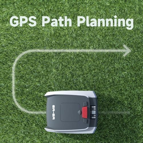 Automatic Robot Lawn Mower with GPS Navigation, Mows Up to 1/2 Acre /21,000 Sq.Ft,300% Higher Efficiency of Auto Path Planning，APP Control，GPS Anti-Theft, IPX5 6