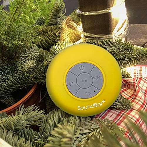 SoundBot® Waterproof Shower Speaker HD Water Resistant Bluetooth Handsfree Portable with Loud Clear Sounds 6+hrs of Playtime, Wireless Suction Cup Small Durable for Outdoors Travel Home SB510 (Yellow) 6