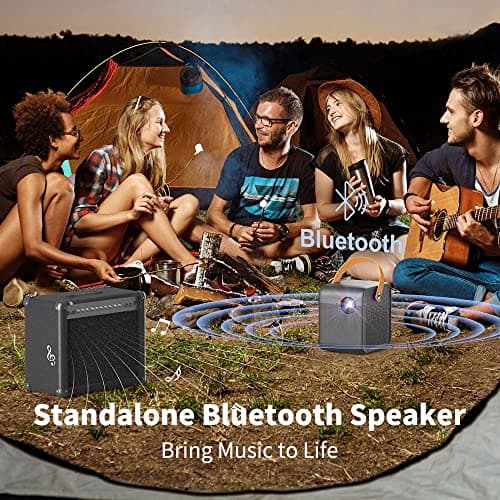 WEMAX Dice Outdoor Portable Projector, 3 Hours Battery, 700 ANSI Lumens Native 1080p, 4K Mini Movie Projector, Mobile Theater, WiFi Bluetooth HDMI USB, Dolby Audio DTS-HD, Auto Focus, Auto Keystone 7