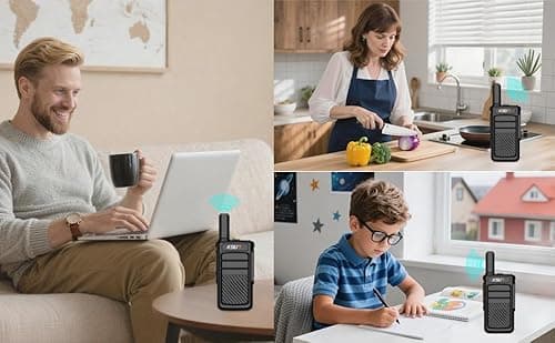 KSUN Wireless Intercom for Home, Two Way Raido 5000FT Rechargeable 3000mAh Battery, Ideal for Elderly Intercoms for Home/Outdoor Family Communication 8