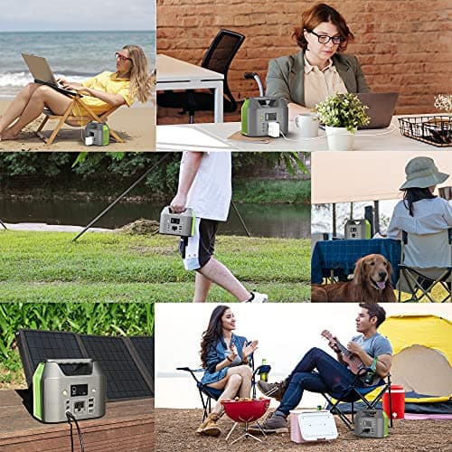 Portable Power Station 150W 155Wh, EnginStar Power Bank with 110V AC Outlet, 42000mAh 6 Outputs External Battery Pack with LED Light for Home Camping 7