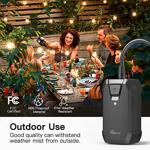 TREATLIFE Smart Dimmer Plug Outdoor Smart Plug Works with Alexa and Google Home, Light Dimmer APP Remote Control, Max Power 400W, IP44 for Dimmable Outdoor String Lights, Floor Lamp, Table Lamp 8