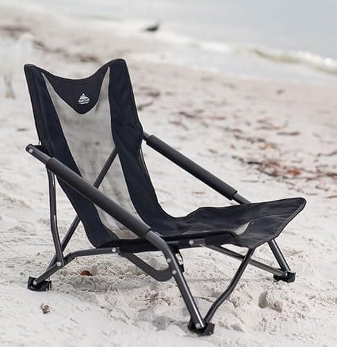 Cascade Mountain Tech Camping Chair - Low Profile Folding Chair for Camping, Beach, Picnic, Barbeques, Sporting Event with Carry Bag , Black 11