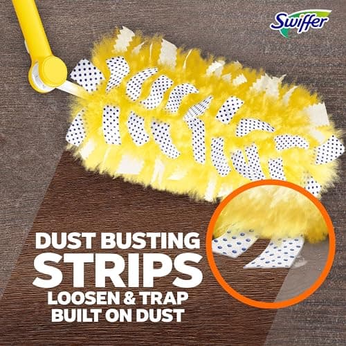 Swiffer Duster Kit with 3 ft Extendable Handle, Heavy Duty Dusting Starter Kit with 3 Refills, for Ceiling Fans, Vents and Hard to Reach Places 7