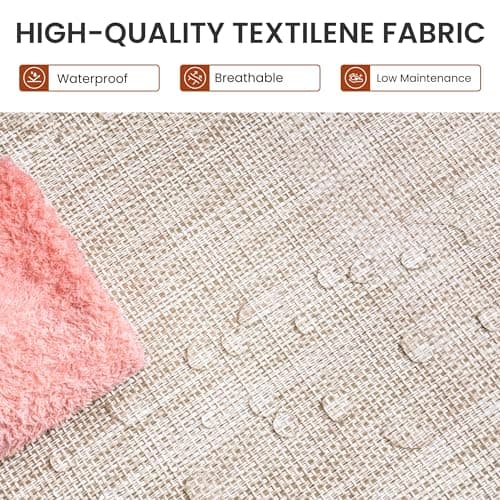 Crestlive Products Lounge Chair Outdoor Set of 2, Metal Pool Chaise Lounge Chairs, Adjustable Five-Position Tanning Recliner, All Weather for Patio, Beach, Yard, Pool (Beige) 7