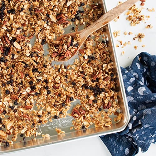 Nordic Ware Naturals Half Sheet - USA Made Aluminum Commercial Quality Sheet Pan for Baking or Roasting, Encapsulated Galvanized Steel Rim Prevents Warping, 2-Pack 7