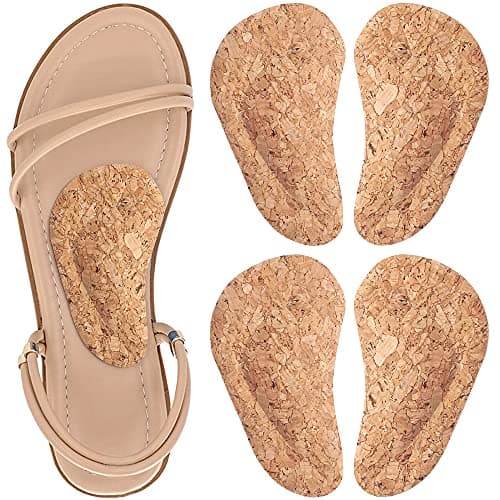 Dr. Foot's Arch Support Shoe Inserts for Flat Feet, Plantar Fasciitis, Adhesive Arch Pads for Relieve Pain for Women & Men (Cork)