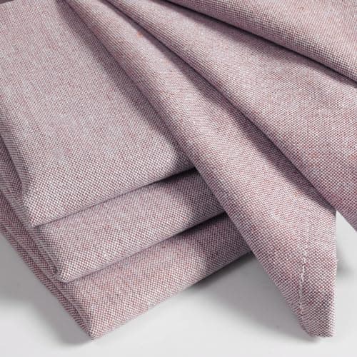 Native Fab Solid Cloth Napkin Set of 4, 100% Chambray Cotton, Washable, Reusable Dinner Cloth Napkin 17x17 inches, Table Decor Napkins for Dinner, Events, Burgundy 5