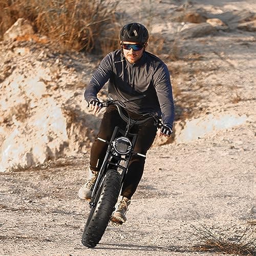 X50S Electric Bike for Adults, 1000W, 25/30MPH,48V,672Wh Battery, Max 50-75 Miles Electric Motorcycle, 20" Fat Tire Dirt Bike, 7-Speed E-Bike 7
