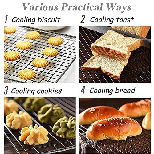 Air Fryer Basket, Compatible with Cuisinart TOA-60 Series/TOA-65 Air Fryer. Made with 304 Food-Grade Stainless Steel Wire Rack for Cooking and Baking in a Convection Toaster Oven 6