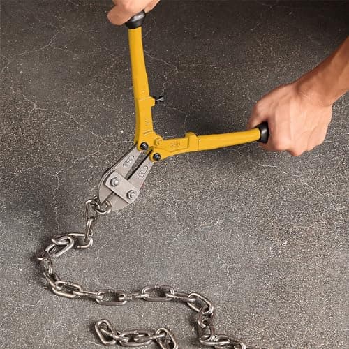 Bates- Bolt Cutter, 14", Yellow, Chain Lock Cutter Heavy Duty, Bolt Cutters Heavy Duty for Locks, Screw Cutter, Chain Link Fence Cutter, Bolt and Wire Cutter, Chain Lock Cutters, Bolt Cutter Tool 8