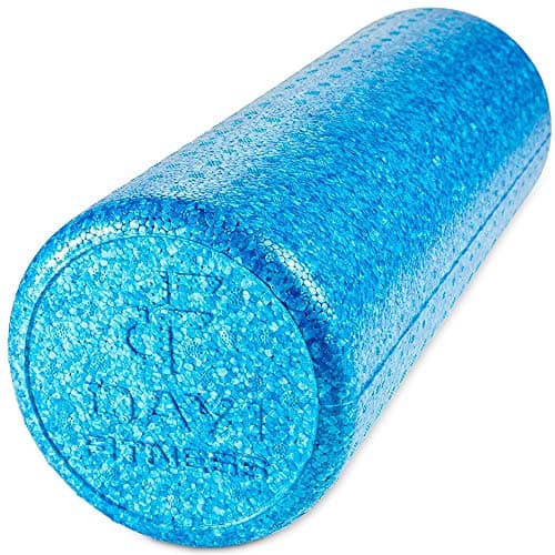 Day 1 Fitness High Density Muscle Foam Rollers - Sports Massage Rollers for Stretching, Physical Therapy, Deep Tissue, Myofascial Release - Ideal for Exercise and Pain Relief – Solid Blue, 18”