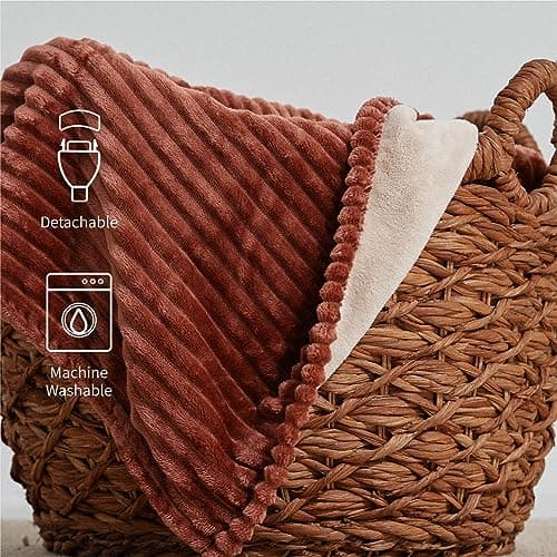 HOMISPRITE Heated Blanket King Size 100"x90",ETL Certification-6 Heating Levels Electric Blanket&1-10 Hour Auto Off,Heating Blanket with Dual Controller (RED) 6