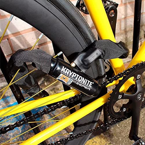 Kryptonite Keeper 785 Bike Chain Lock, 2.8 Feet Long Heavy Duty Anti-Theft Bicycle Chain Lock with Keys for Bike, Motorcycle, Scooter, Bicycle, Door, Gate, Fence,Red, 33.5 Inch 6