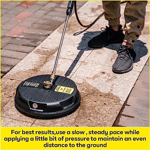 AURORA CAR 15" Pressure Washer Surface Cleaner, 3600PSI, Black, Industrial Style, Battery Powered, Surface Cleaner Attachment with 1/4" Quick Coupler for Driveway, Sidewalk, Garden, Patio 7