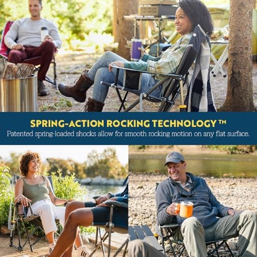 GCI Outdoor Kickback Rocker Outdoor Rocking Chair with Beverage Holder 5