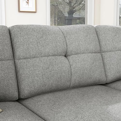 HONBAY Convertible Sectional Sofa L Shaped Couch for Small Apartment Reversible Sectional Couch for Living Room,Light Grey 5
